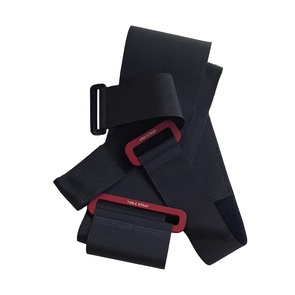 Surgical Arm Strap with Dual Locking System for Table and Arm Fixation